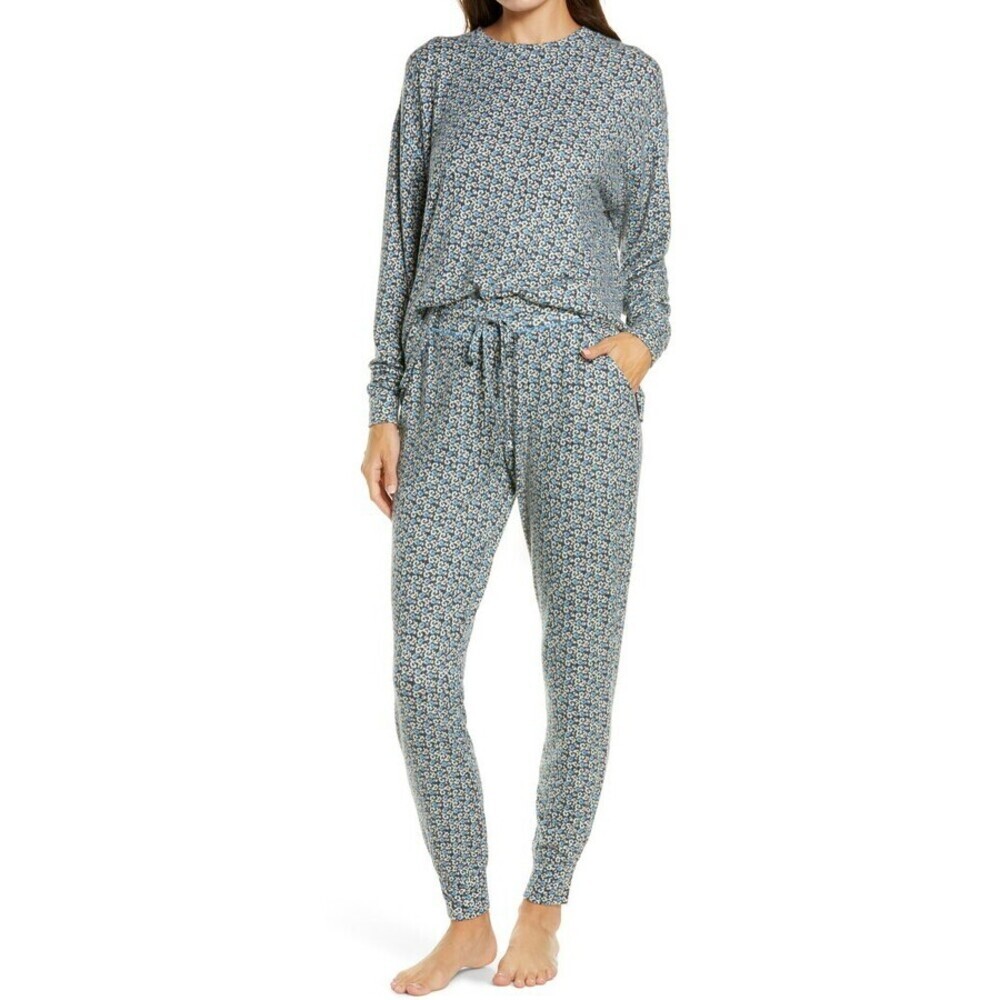 BP. Cozy Lounge Top In Dark Blue Size M